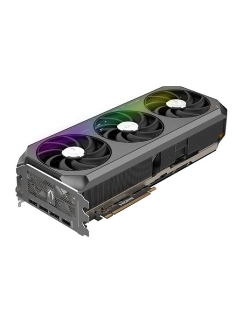 زوتاك - GAMING GeForce RTX 5080 AMP Extreme INFINITY Graphics Card, 16GB GDDR7, NVIDIA Blackwell Architecture, DLSS 4, 10,752 CUDA Cores, 2670 MHz Engine Clock, 30 Gbps Memory, PCIe 5.0, IceStorm 3.0 Cooling, Infinity Mirror Design, SPECTRA 2.0 RGB, Metal Backplate, Freeze Fan Stop, Dual BIOS | ZT-B50800B-10P Black - Image 1