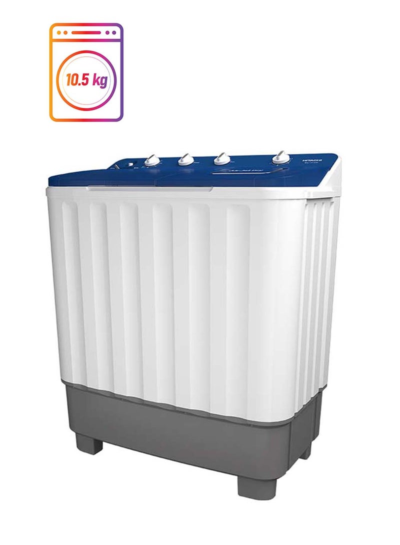 هيتاشي غسالة Twin Tub - 10.5 كجم LTTH0JWTPFB زرقاء - Image 1