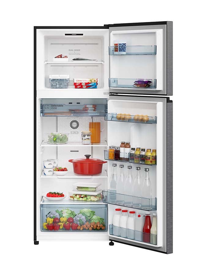HITACHI Double door refrigerator 14.4 CU , HRTN6443SXSA Steel  - Image 3