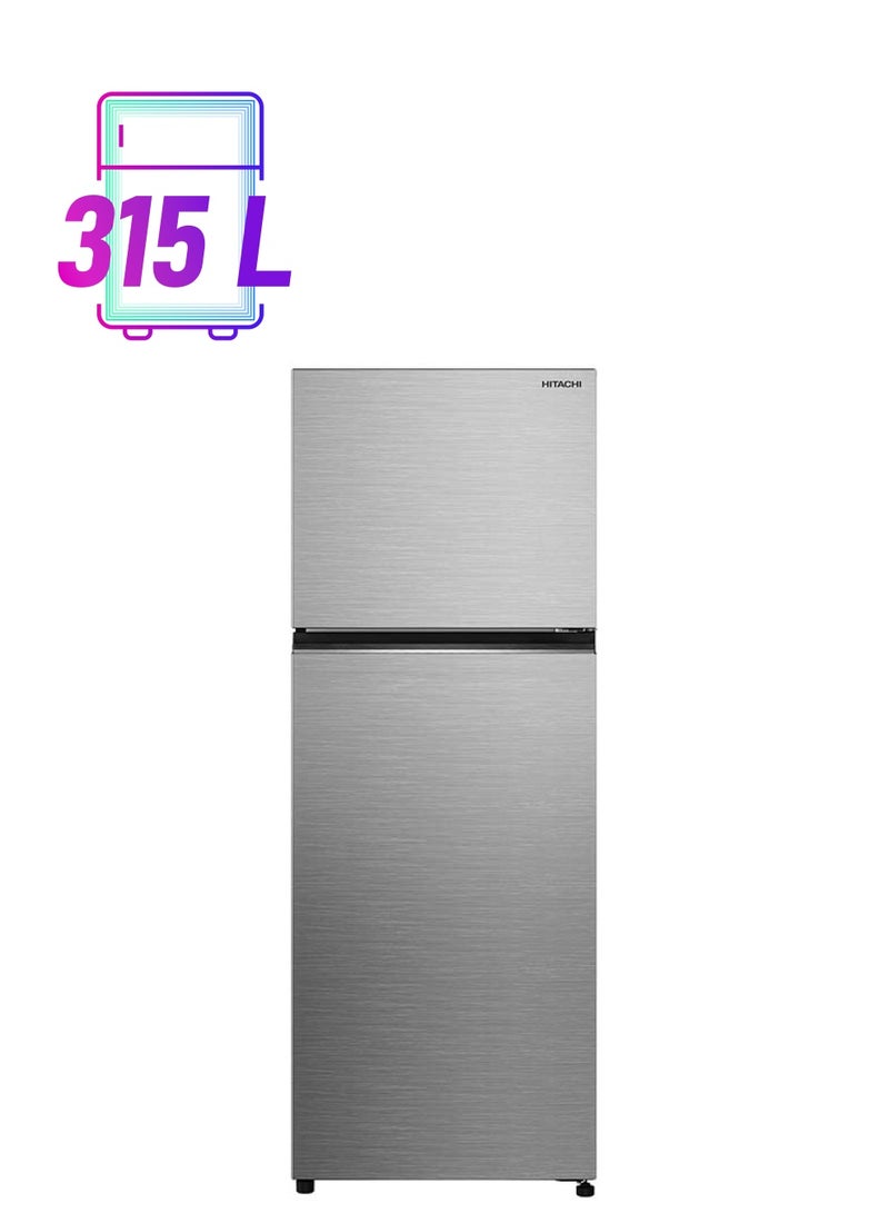 HITACHI Double door refrigerator 14.4 CU , HRTN6443SXSA Steel  - Image 1