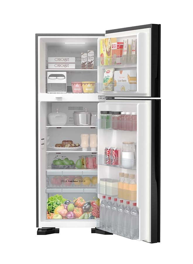 HITACHI - Double door refrigerator 15.9 Cu , HRTN7489DFBBKSA Black - Image 1