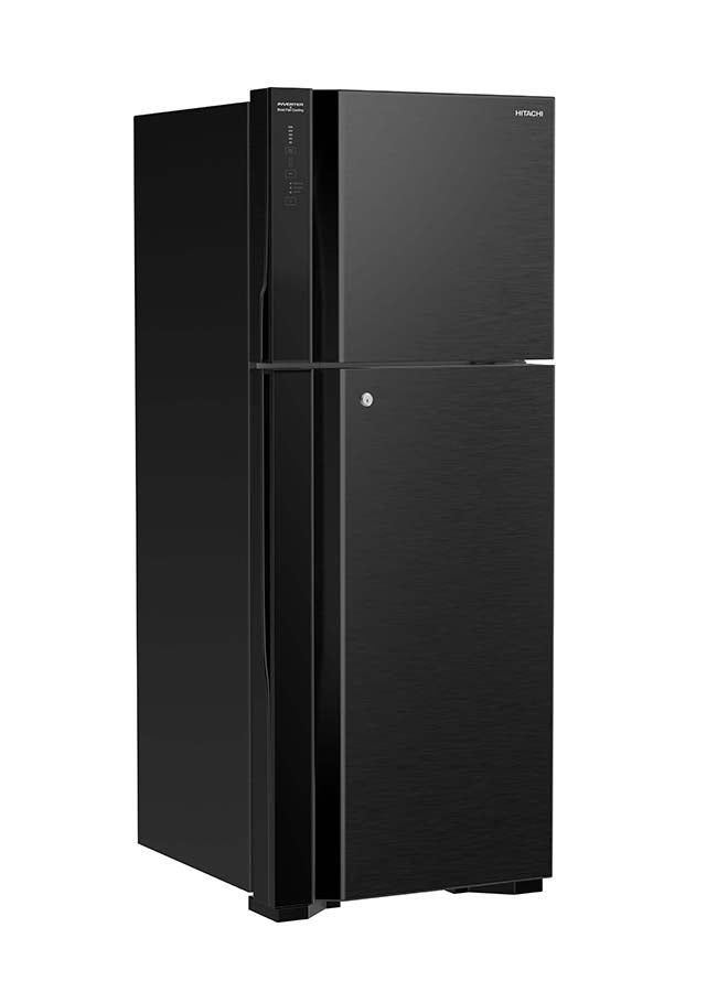 HITACHI - Double door refrigerator 15.9 Cu , HRTN7489DFBBKSA Black - Image 1