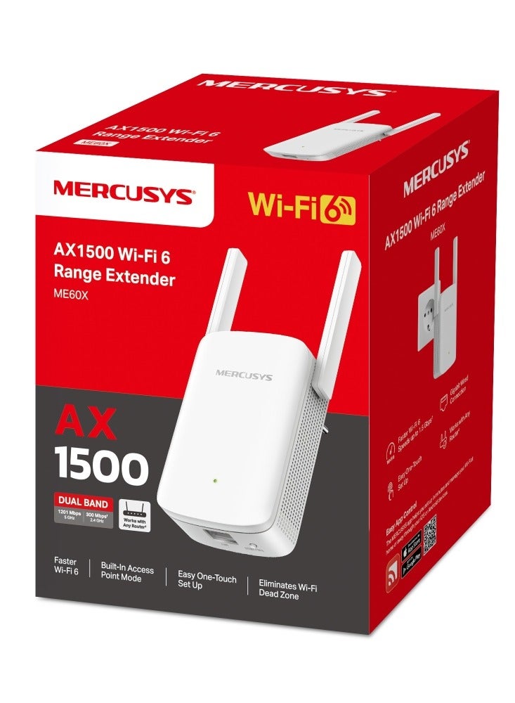 MERCUSYS ME60X AX1500 Wi-Fi 6 Range Extender white - Image 5