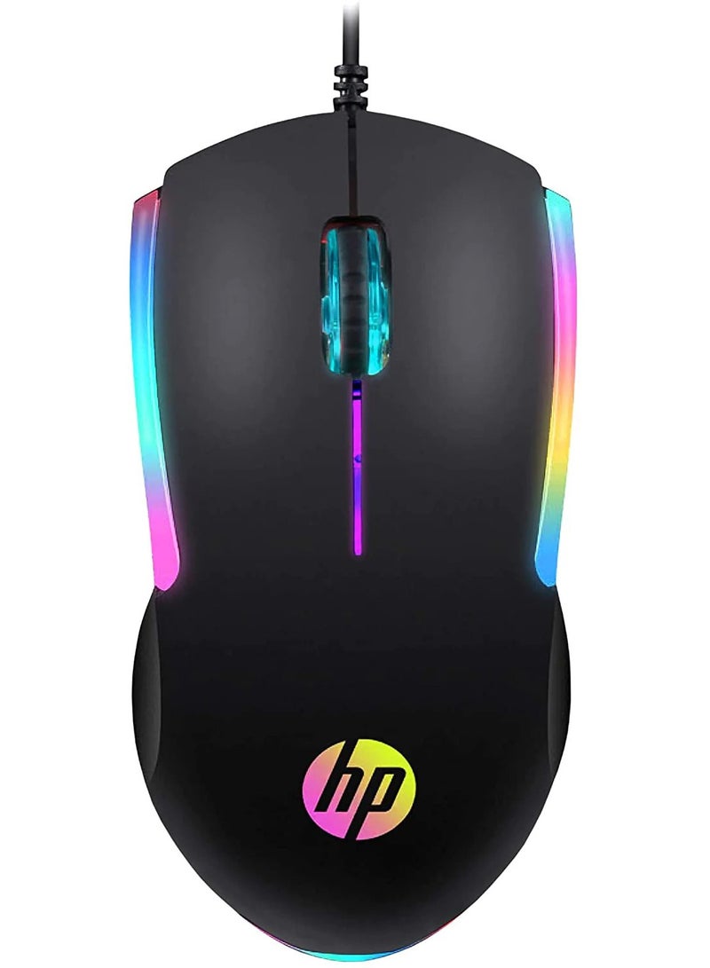 HP M160 RGB Gaming Mouse - Optical Sensor - Ergonomic Design - Built-in LED Lighting Black - Image 1