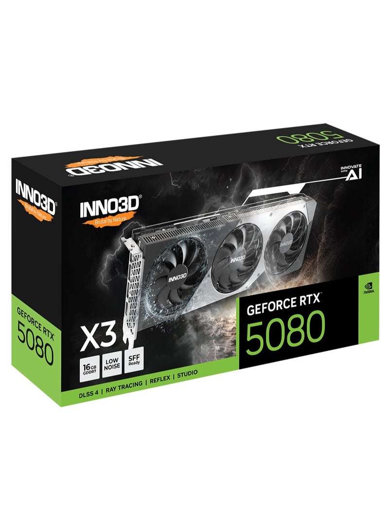 INNO3D GeForce RTX 5080 X3, 16384 MB GDDR7 - Black  - Image 3