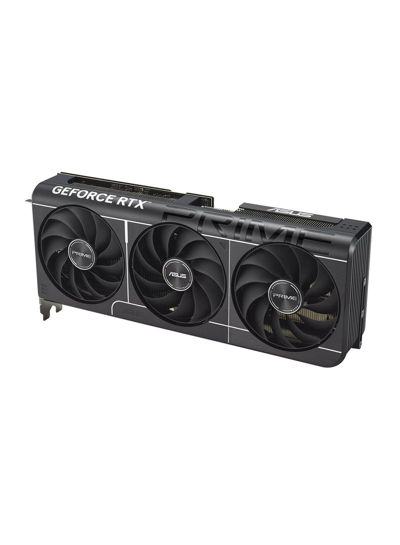 أسوس PRIME-RTX5070-O12G OC Edition Graphics Card, NVIDIA GeForce RTX 5070, 12GB GDDR7, 6144 CUDA Cores, 28 Gbps Memory Speed, PCIe 5.0, Triple DisplayPort 2.1b, HDMI 2.1b, 8K Resolution Support, 750W PSU Recommended, 2.5-Slot Design, HDCP 2.3, 16-Pin Power Connector Black  - Image 2