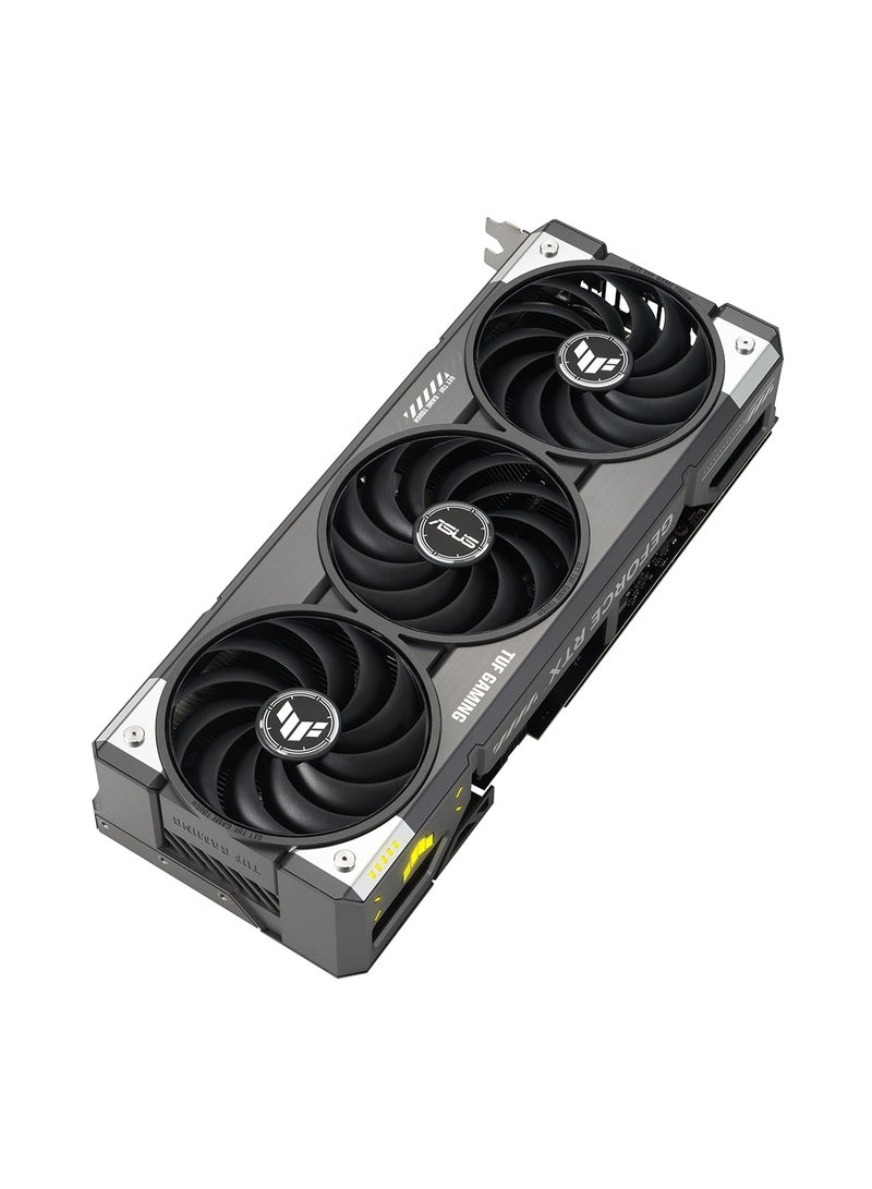 أسوس TUF RTX 5070 Ti OC Edition 16GB Gaming Graphics Card, NVIDIA GeForce RTX 5070 Ti, 8960 CUDA Cores, 16GB GDDR7 Memory, 28 Gbps Memory Speed, PCIe 5.0, 3x DisplayPort 2.1b, 2x HDMI 2.1b, 7680x4320 Max Resolution, AURA SYNC RGB, 850W PSU Recommended, 3.125 Slot Design Black  - Image 4