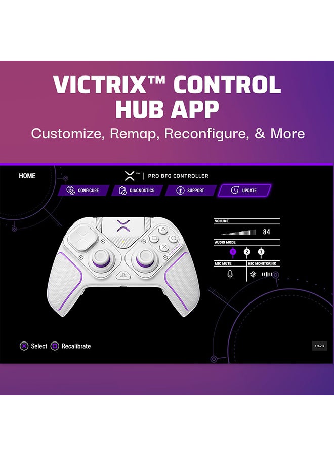 pdp - Victrix Pro BFG Wireless Controller for PS5, PS4, PC - White - Image 1