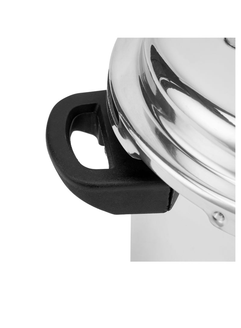 Royalford 5.0 L Aluminum Pressure Cooker- RF11942NS Equipped with Improved Pressure Regulator, Handle, Anti Implosion Lid and Stepped Bottom Design Silver - Image 2
