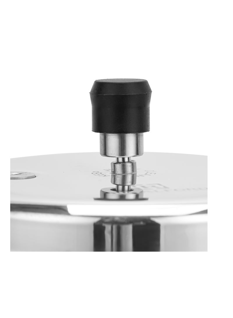 Royalford 3.0 L Aluminum Pressure Cooker- RF11941| Equipped with Improved Pressure Regulator, Handle, Anti Implosion Lid and Stepped Bottom Design Silver - Image 3
