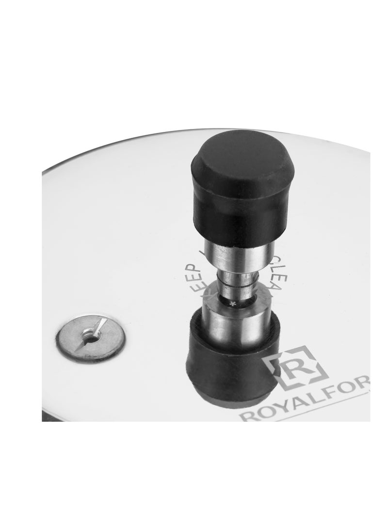 Royalford - Royalford 3.0 L & 5.0 L Combo Aluminum Pressure Cooker- RF11943| Equipped with Improved Pressure Regulator, Handle, Anti Implosion Lid and Stepped Bottom Design Silver - Image 1