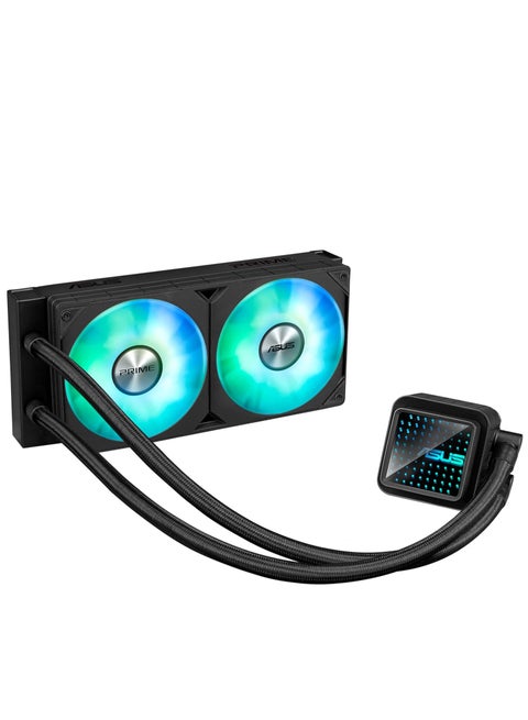 Prime LC 240 ARGB All-in-one AIO CPU Liquid Cooler AMD: AM5 & AM4 Intel: LGA 1851, 1700, 1200, 115x Specially Designed CPU Contact Area, finned Channels, Infinity Mirror, pre-Installed ARGB Fans
