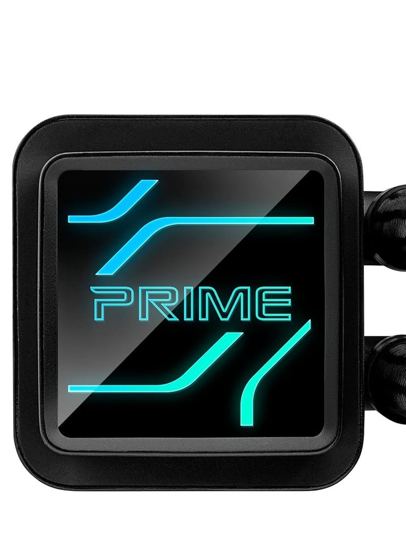 ASUS - Prime LC 240 ARGB All-in-one AIO CPU Liquid Cooler AMD: AM5 & AM4 Intel: LGA 1851, 1700, 1200, 115x Specially Designed CPU Contact Area, finned Channels, Infinity Mirror, pre-Installed ARGB Fans - Image 1