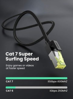 Ugreen UGREEN CAT7 Shielded Round Cable with Braided Modular Plugs 0.5m BLACK  - Image 5