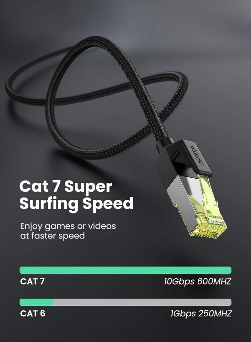 Ugreen UGREEN CAT7 Shielded Round Cable with Braided Modular Plugs 0.5m BLACK  - Image 5