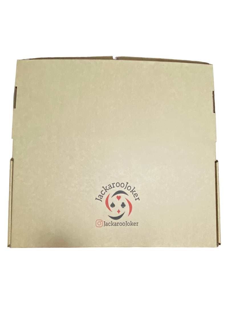 جاكارو جوكر Jackaroo Joker Double-Sided Board Game, 4-6 Players, Wooden Board with Marbles and Cards -Brown  - Image 5