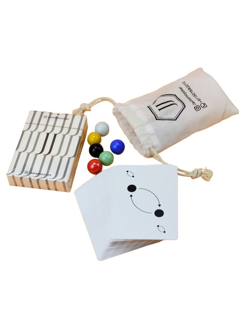 JACKAROOJOKER Jackaroo colored double sided for 4-6 players with Marbles and Cards  - Image 4