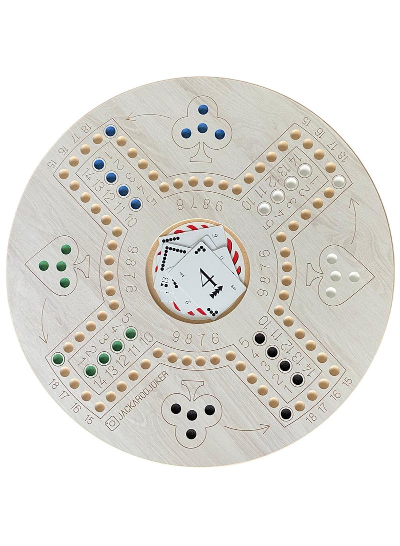 JACKAROOJOKER Jackaroo colored double sided for 4-6 players with Marbles and Cards  - Image 2