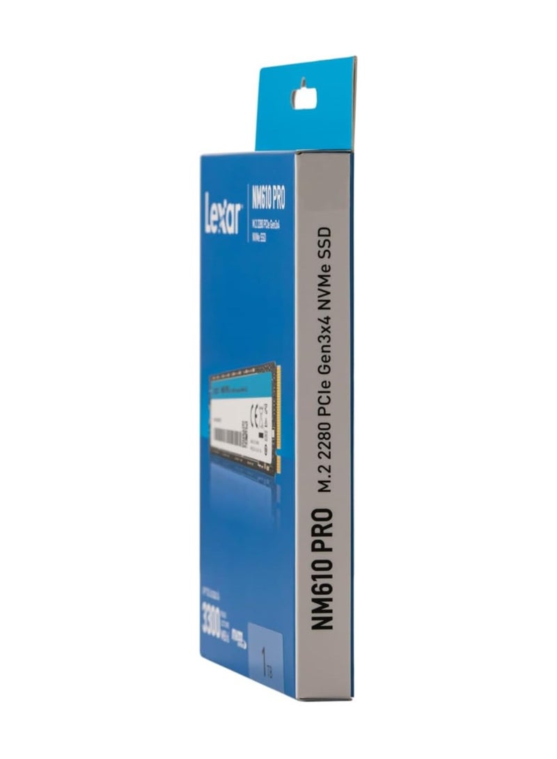 Lexar - NM610PRO SSD, M.2 2280 PCIe Gen3x4 NVMe 1.4 SSD 1TB Internal, Up to 3300MB/s Reading, 2600MB/s Write, 3D NAND Flash Drives for Notebook, Desktop, PC 1 TB - Image 1