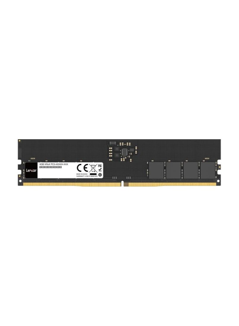 Lexar UDIMM 8GB DDR5 RAM 5600MHz, 288-Pin DDR5 UDIMM Computer RAM, High Performance UDIMM Memory for PC Memory, 1.1V, CL46-45-45-90 (LD5U08G56C46ST-BGS) 8inch Black - Image 1