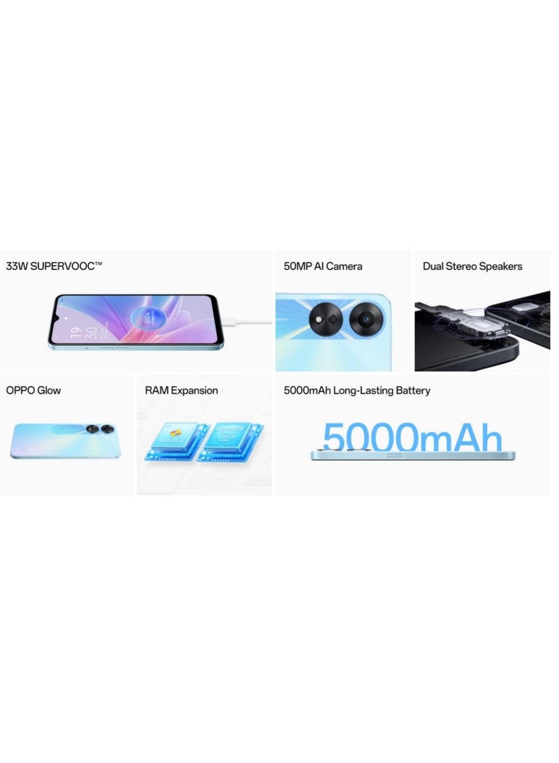 A78 5G Dual SIM Glowing Blue 8GB RAM 128GB