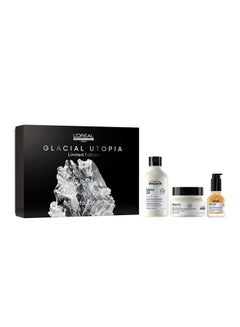 L'Oréal Professionnel Metal Detox Glacial Utopia Trio Set Shampoo 300Ml And Mask 250Ml And Oil 50Ml Serie Expert 600ml  - Image 1