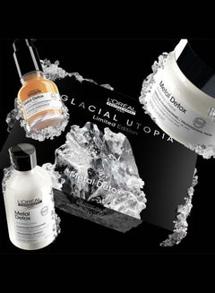 L'Oréal Professionnel Metal Detox Glacial Utopia Trio Set Shampoo 300Ml And Mask 250Ml And Oil 50Ml Serie Expert 600ml  - Image 2