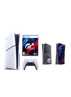سوني Playstation 5 Slim Disc Console with  Gran Turismo 7 Faceplate + Gran Turismo 7 Game CD  - Image 1