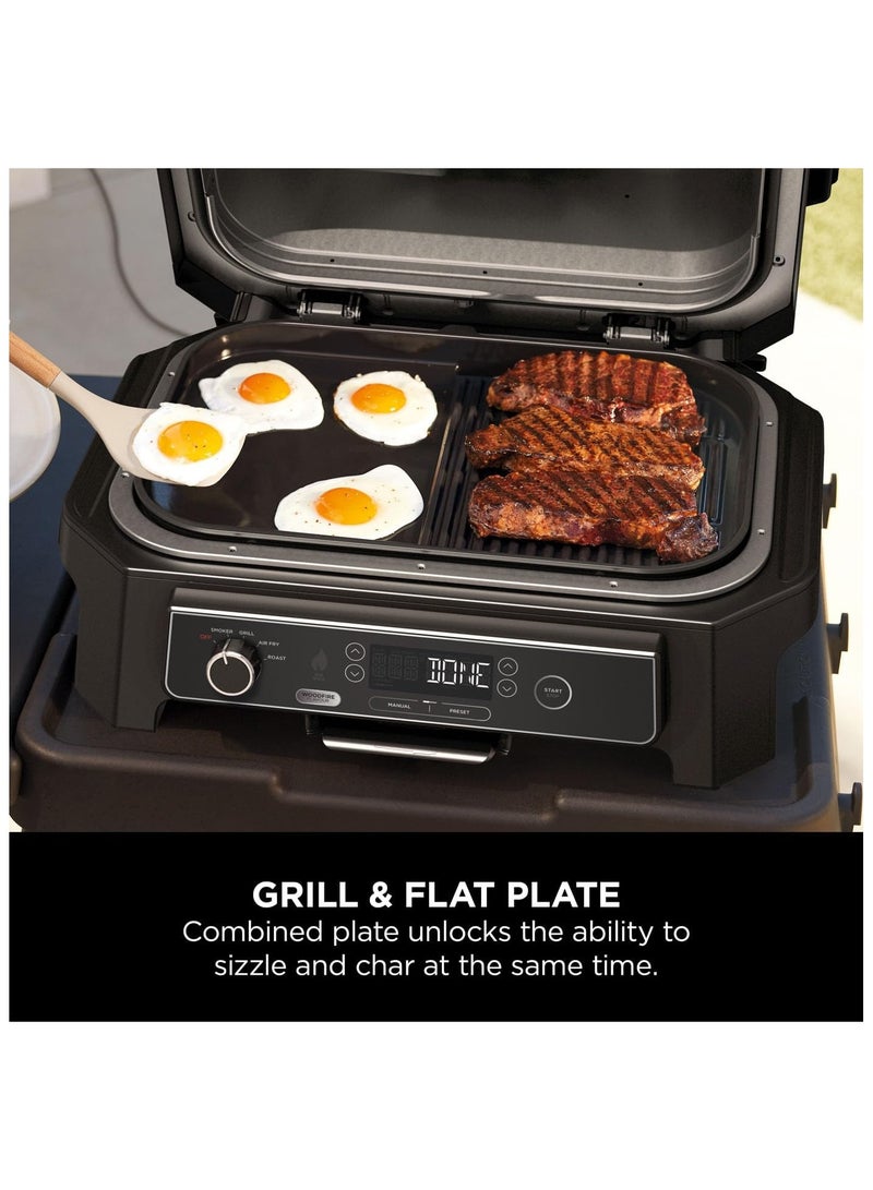 Ninja Ninja Woodfire XL Grill & Flat Plate, Non-Stick Combo Flat & Griddle BBQ Plate, Compatible with Ninja Woodfire XL BBQ Grill, Black, XSKOGXLGGCMEU  - Image 2