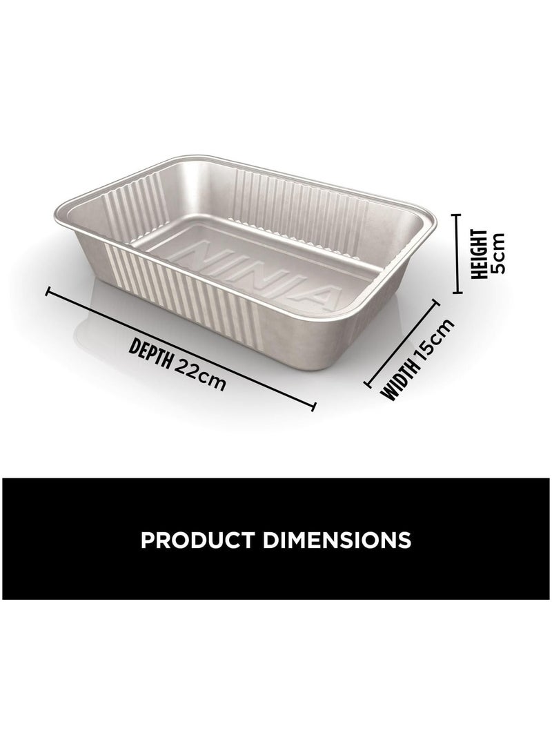 Ninja Ninja Woodfire XL Large Grease Tray Liners, Pack of 10, Disposable Foil Grease Catch Liners, Compatible with Ninja Woodfire XL BBQ Grill,  XSKOGXLGTLNEU  - Image 4