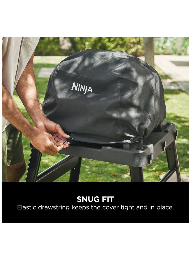 Ninja Ninja Woodfire XL Grill Cover, Anti-Fade Weather Resistant BBQ Cover with Drawstring, Polyester, Drawstring, Black, XSKOGXLCVREU  - Image 4