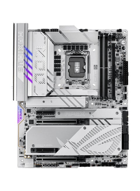 ROG Maximus Z890 Apex LGA 1851 ATX Motherboard, Intel Z890 Chipset, 2x DDR5 DIMM Slots, Up to 96GB Max Memory, Wi-Fi 7 & BT 5.4, 2x PCIe 5.0 x16 Slots, 6x M.2 Slots, White | 90MB1IP0-M0EAY0 White