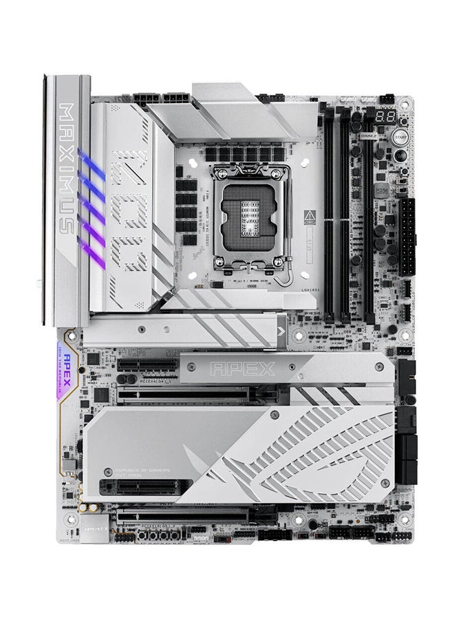 ROG Maximus Z890 Apex LGA 1851 ATX Motherboard, Intel Z890 Chipset, 2x DDR5 DIMM Slots, Up to 96GB Max Memory, Wi-Fi 7 & BT 5.4, 2x PCIe 5.0 x16 Slots, 6x M.2 Slots, White | 90MB1IP0-M0EAY0 White