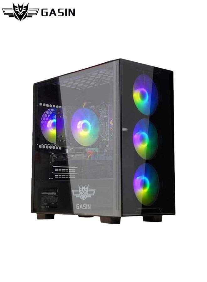 Gasin Gaming PC With Core i5-12400F Processor /1TB SSD/16GB RAM DDR4 /Windows 11/8GB NVIDIA GeForce RTX 3050 Graphics/ARGB Fans + Controller Black - Image 1