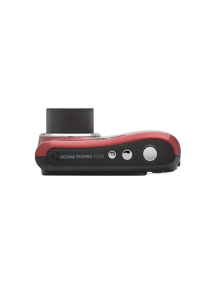 كوداك - PIXPRO FZ45-RD 16MP Digital Camera 4X Optical Zoom 27mm Wide Angle 1080P Full HD Video 2.7" LCD Vlogging Camera Red - Image 1