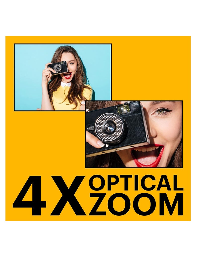 كوداك - PIXPRO FZ45-RD 16MP Digital Camera 4X Optical Zoom 27mm Wide Angle 1080P Full HD Video 2.7" LCD Vlogging Camera Red - Image 1