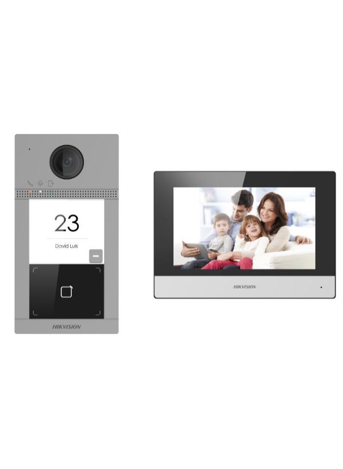 HIKVISION - Hikvision IP video intercom kit DS-KIS604-P(C) - Image 1