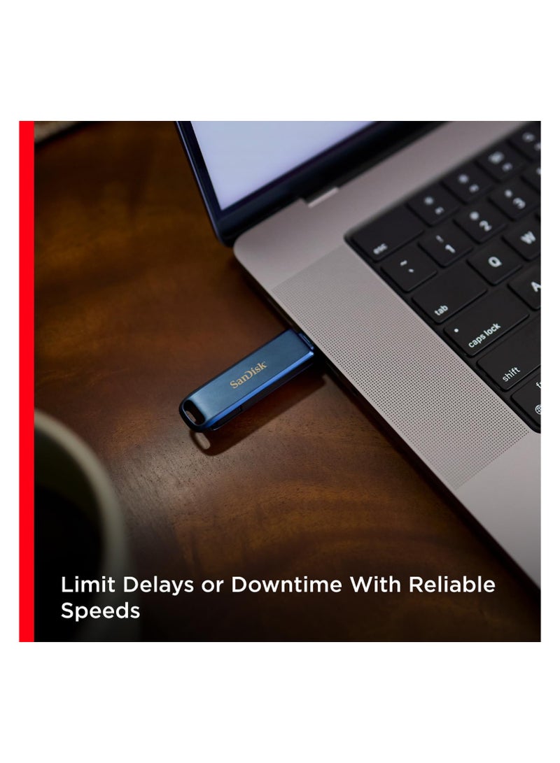 Sandisk - 128GB Phone Drive for iPhone - The 2-in-1 USB for iPhone,iPad, and Computer - Flash Drive with Lightning and USB Type-C Connectors,Write Speed 120 MBps, Metallic Sky - SDIXD0N-128G-GN6NE 128 GB - Image 1