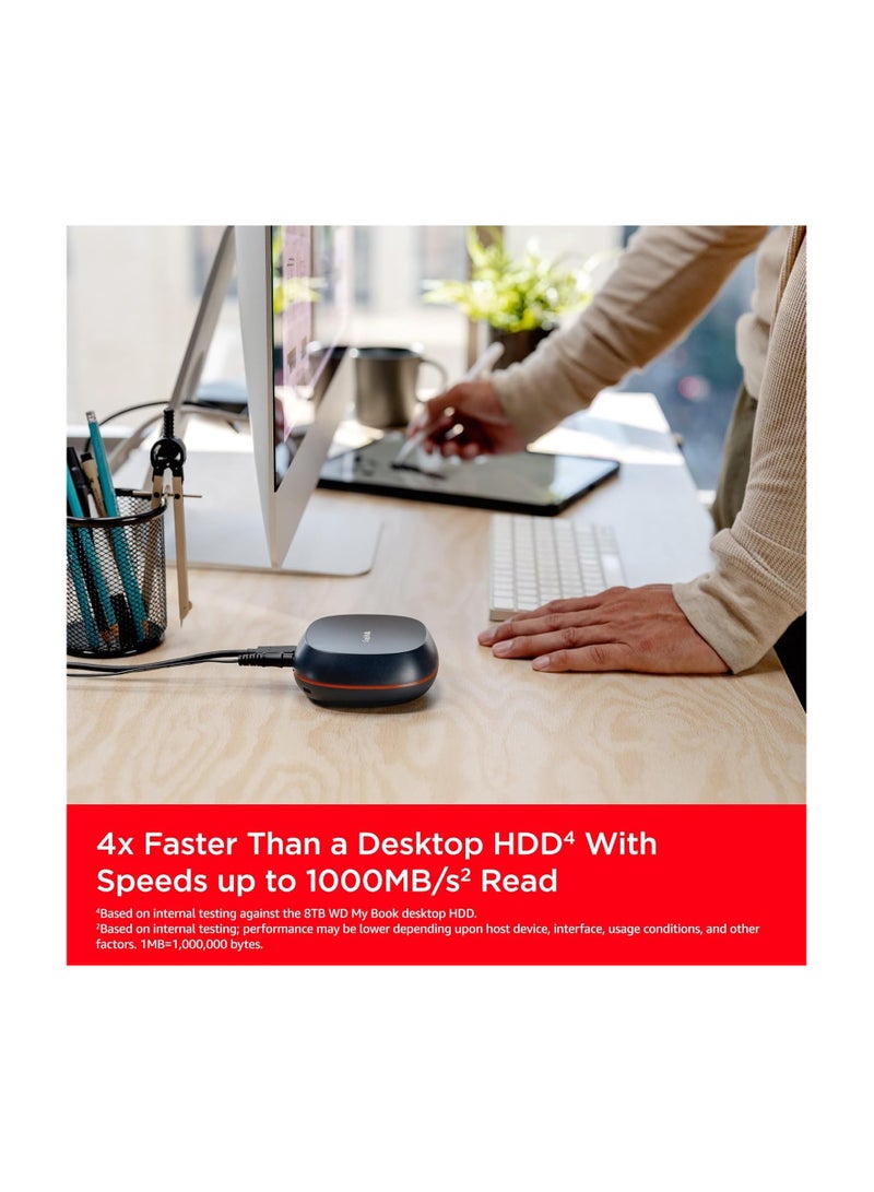 سانديسك Desk Drive 8TB USB Type-C Desktop External SSD, up to 1000MB/s, High-capacity Solid State Drive 8 TB  - Image 4