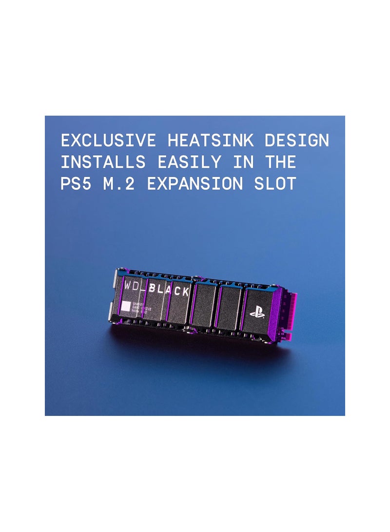 دبليو دي قرص SSD NVMe M.2 بسعة 2 تيرابايت SN850P معتمد رسميًا لتوسيع التخزين لوحدات تحكم PS5، بسرعة تصل إلى 7,300 ميجابايت/ثانية مع مبرد - WDBBYV0020BNC-WRSN - Image 4