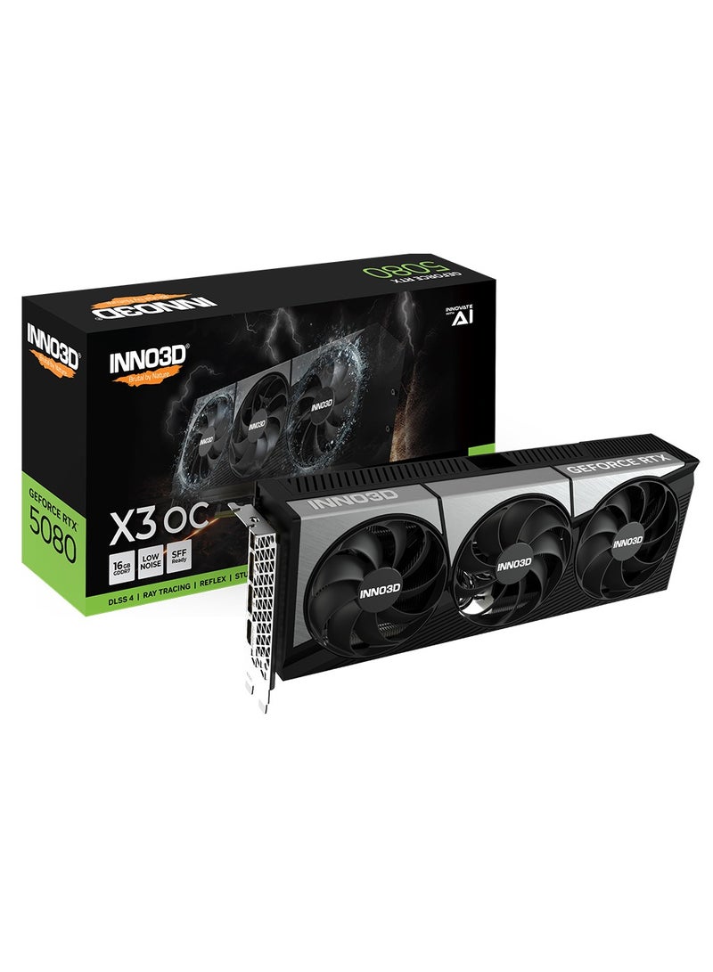 INNO3D GeForce RTX 5080 X3 OC 16GB GDDR7 Graphics Card | Black  - Image 1
