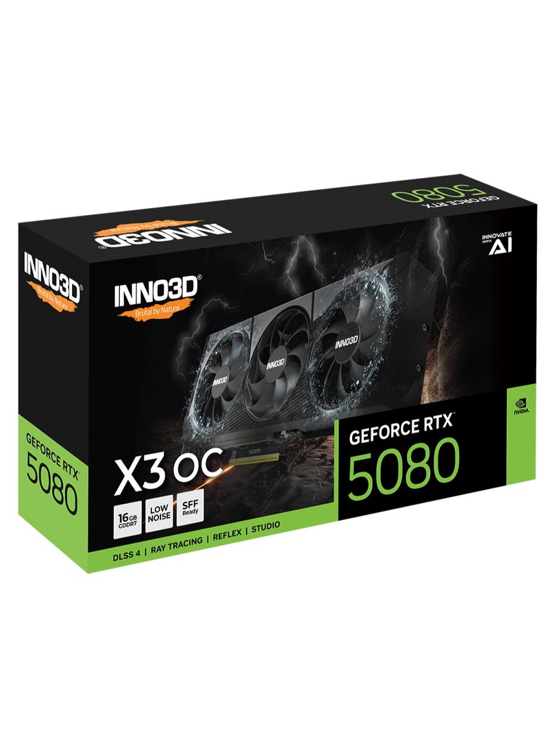 INNO3D GeForce RTX 5080 X3 OC 16GB GDDR7 Graphics Card | Black  - Image 3