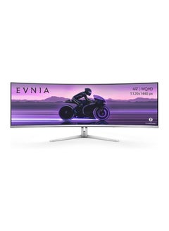 49" Inch Evnia 49M2C8900 QD OLED Curved Gaming Monitor, Wide Dual QHD, 240Hz, AMD FreeSync Premium Pro, USB-C Docking, Built in KVM, Height Adjustable, Xbox PS5 Switch Compatible, 4-Year Warranty White