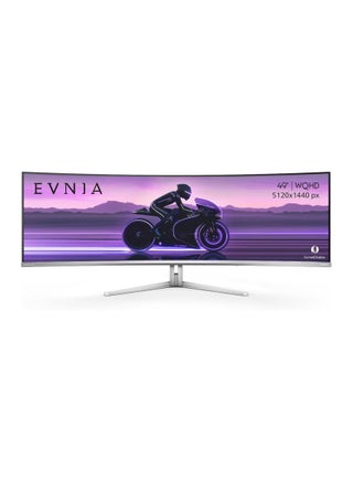 49" Inch Evnia 49M2C8900 QD OLED Curved Gaming Monitor, Wide Dual QHD, 240Hz, AMD FreeSync Premium Pro, USB-C Docking, Built in KVM, Height Adjustable, Xbox PS5 Switch Compatible, 4-Year Warranty White - pnsku/N70148112V/45/_/1738496887/ac04aaa6-eaf8-402f-a1db-5915dfde2bfb