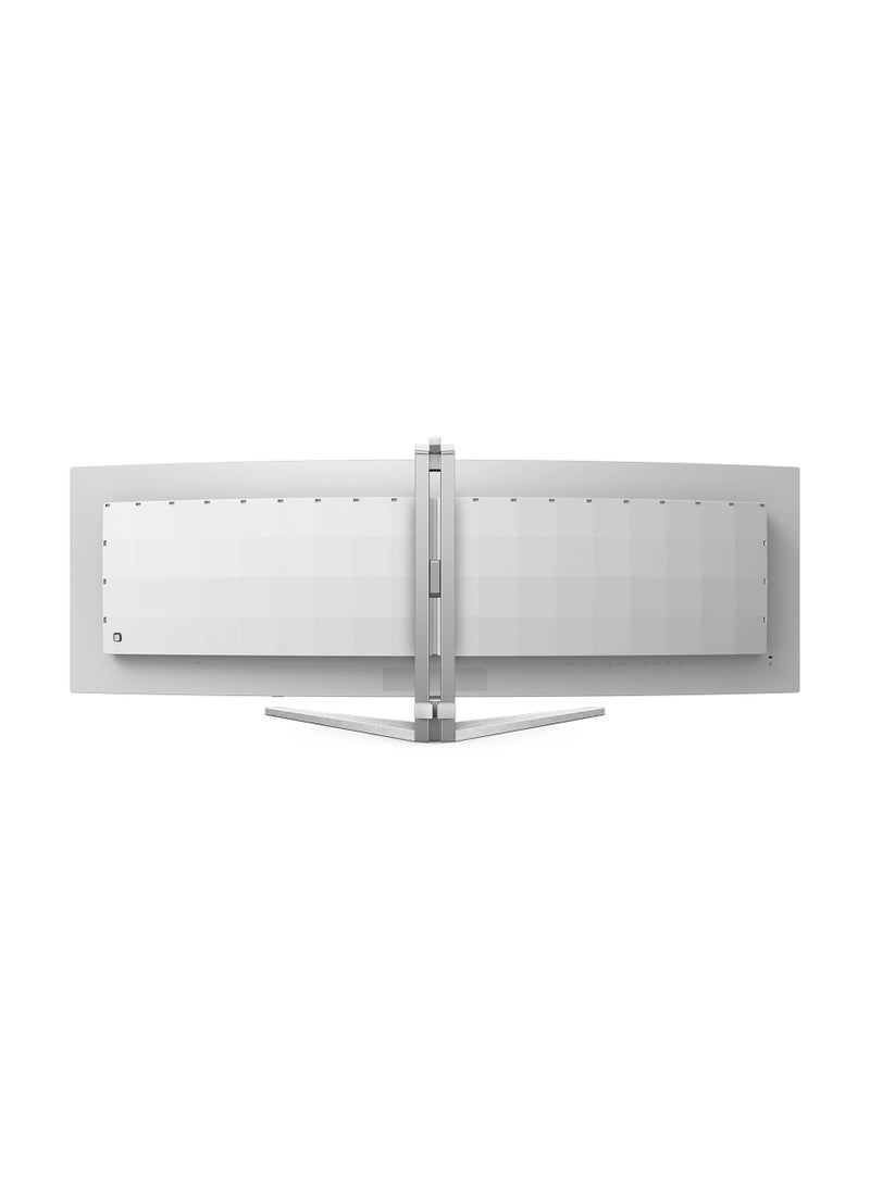 Philips - 49" Inch Evnia 49M2C8900 QD OLED Curved Gaming Monitor, Wide Dual QHD, 240Hz, AMD FreeSync Premium Pro, USB-C Docking, Built in KVM, Height Adjustable, Xbox PS5 Switch Compatible, 4-Year Warranty White - Image 1