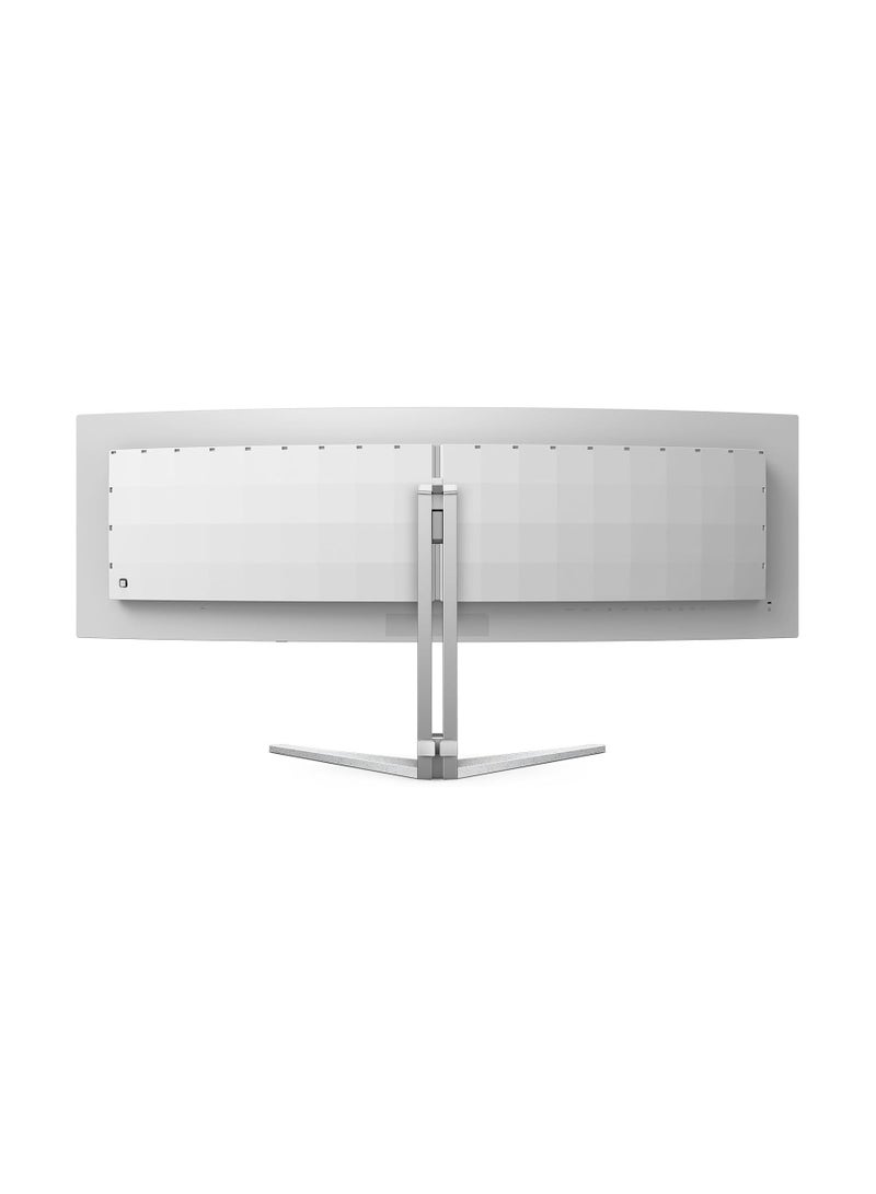 Philips - 49" Inch Evnia 49M2C8900 QD OLED Curved Gaming Monitor, Wide Dual QHD, 240Hz, AMD FreeSync Premium Pro, USB-C Docking, Built in KVM, Height Adjustable, Xbox PS5 Switch Compatible, 4-Year Warranty White - Image 1