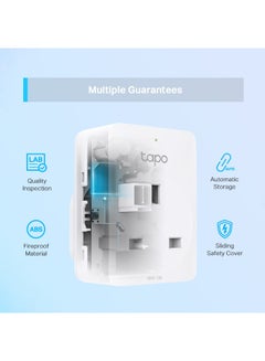 TP-LINK Tapo P100 (4-Pack) Mini Smart Wi-Fi Socket, Remote Control, Scheduling, Timer, Voice Control, Away Mode, Compact Design, and Easy Setup for Seamless Home Automation White  - Image 2
