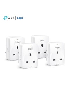 TP-LINK Tapo P100 (4-Pack) Mini Smart Wi-Fi Socket, Remote Control, Scheduling, Timer, Voice Control, Away Mode, Compact Design, and Easy Setup for Seamless Home Automation White  - Image 1