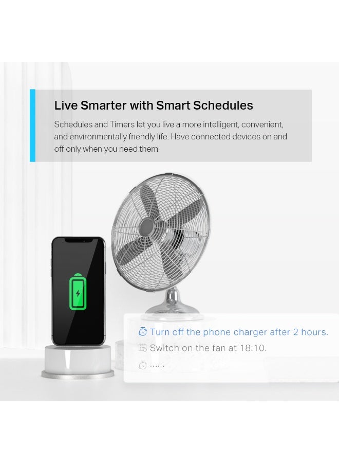 تي بي لينك Tapo P110 Mini Smart Wi-Fi Socket with Energy Monitoring, Remote Control, Voice Control, Scheduling, Timer, and Compact Design for Efficient Home Automation White - Image 3