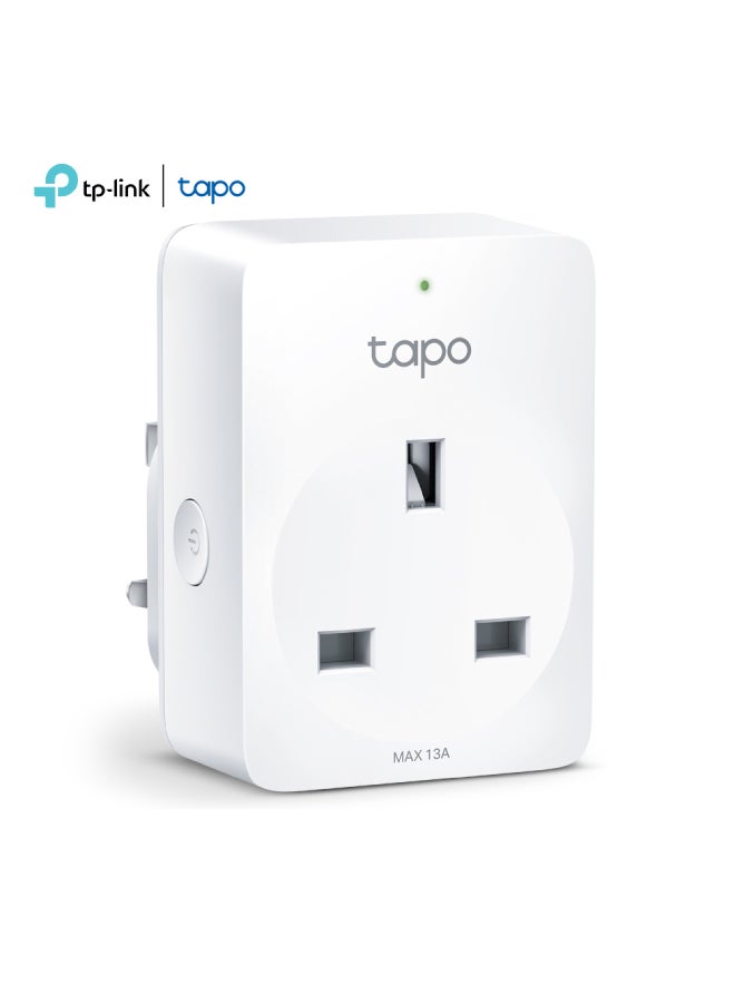 تي بي لينك Tapo Mini Smart Wi-Fi Socket, Remote Control, Scheduling, Timer, Voice Control, Away Mode, Compact Design, Easy Setup for Home Automation White - Image 1